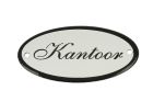 Plaque de porte ovale émaillée "Kantoor" 100x50 mm
