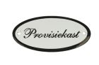 Plaque de porte ovale émaillée "Provisiekast" 100x50 mm