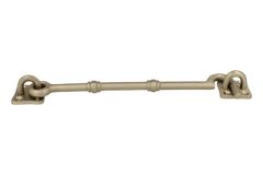 Crochet de contrevent nickel brossé modèle antique 250 mm