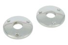 Rosace ronde en chromé,diamètre du trou 15 mm (paire)