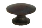 Bouton de meuble laiton patiné Ø 25 mm H 16 mm