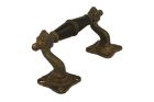 Handgreep 130mm sierlijk verkropt messing verouderd (1895)