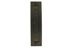 Brievenbus "BRIEVEN" staand model messing zwart