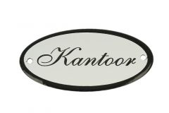 Geëmailleerd deurbordje "Kantoor" ovaal 100x50mm