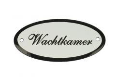 Geëmailleerd deurbordje "Wachtkamer" ovaal 100x50mm