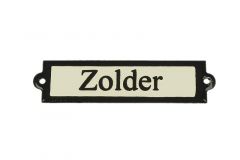 Geëmailleerd deurbordje "Zolder"