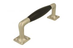 Deurgreep 170mm strak model matnikkel ebbenhout