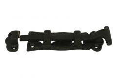 Deurschuif klein zwart poedercoat gietijzer 130x42mm(LxB)