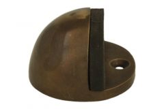 Butée de porte laiton patiné fixation au sol diamètre 45 mm