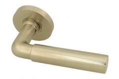 Enkele deurklink "Frankfurter" matnikkel