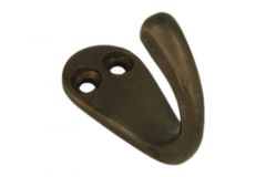 Crochet laiton patiné. Profondeur 33 mm