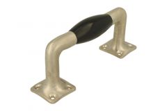 Handgreep strak model 130mm matnikkel bakeliet