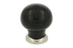 Bouton de meuble bakélite laiton nickelé 39 mm H48 mm