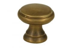 Bouton de meuble laiton patiné medium Ø 23 mm H22 mm