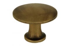 Bouton de meuble laiton patiné grand Ø 35 mm H25 mm