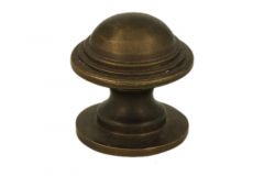 Bouton de meuble laiton patiné Ø 25 mm H25 mm