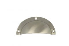 Poignée coquille coulée nickel satiné 85x40 mm 50 gr