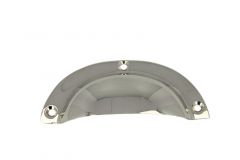 Poignée coquille coulée laiton nickelé 100x40 mm 70 gr