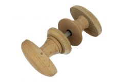 Bouton de porte double en bois de hêtre