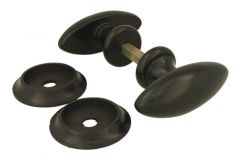 Bouton de porte modèle tabouret bois d'ébène 85x35 mm(paire)