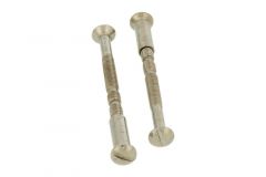 Set Patentbouten messing vernikkeld. Max. lengte 60mm