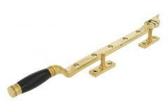 Entrebâilleur de fenêtre laiton poli bakélite 300 mm