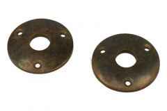 Rosace ronde en laiton patiné,diamètre du trou 15 mm (paire)