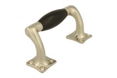 Schuifraamgreep 115mm strak model verkropt matnikkel