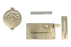 Vacant-Engaged toiletslot 92×52mm matnikkel