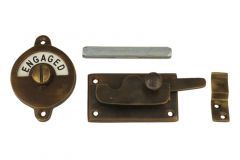Vacant-Engaged slot 70×39mm messing verouderd