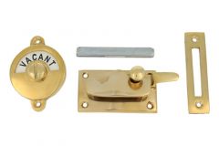 Vacant-Engaged toiletslot 70×39mm ongelakt messing