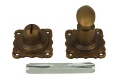 Toiletstift messing verouderd t.b.v. wc slot 8mm stiftmaat