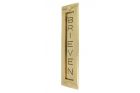 Brievenbus "BRIEVEN" staand model ongelakt messing