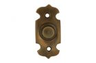 Bouton de sonnette laiton patiné 25x55 mm