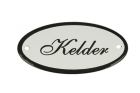 Geëmailleerd deurbordje "Kelder" ovaal 100x50mm