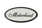 Plaque de porte ovale émaillée "Meterkast" 100x50 mm