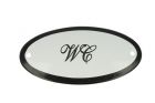 Geëmailleerd deurbordje "WC" ovaal 100x50mm