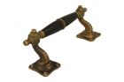 Deurgreep 160mm sierlijk verkropt messing verouderd (1895)