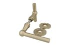 Béquilles de porte "Chemin de fer" nickel satiné (paire)