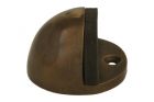 Deurstop oud messing vloerbevestiging rond 45mm