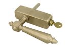 Poignée de fenêtre à clé (1890) nickel satiné
