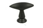 Kastknop gietijzer zwart gepoedercoat 40x13mm H35mm