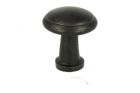 Bouton de meuble en fonte noire medium Ø 30 mm H32 mm