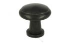 Bouton de meuble en fonte noire grand Ø 36 mm H37 mm