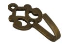 Haakje messing verouderd Diepte 21mm, 32x64mm