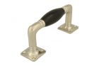 Poignée de tirage 130 mm nickel satiné bois d'ébène