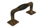 Poignée de tirage 130 mm laiton patiné bakélite