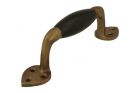Poignée de tirage 145 mm laiton patiné bois d'ébène