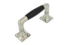 Handgreep Tonmodel 400 serie messing vernikkeld ebbenhout