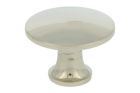 Bouton de meuble laiton nickelé medium Ø 27 mm H22 mm